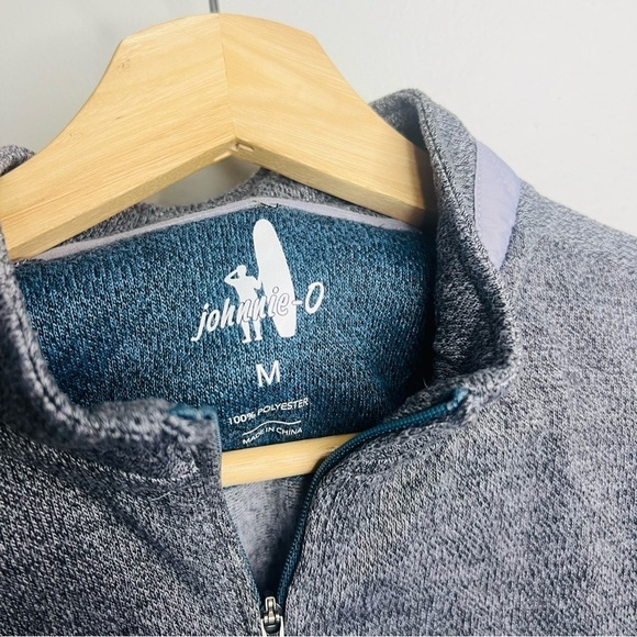 Johnnie-O Seal Gray Reflex Prep-Formance 1/4 Zip Pullover M - Picture 5 of 8